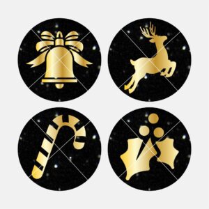 40034 Christmas Black Gold