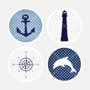 40074 Nautical Blue Dots