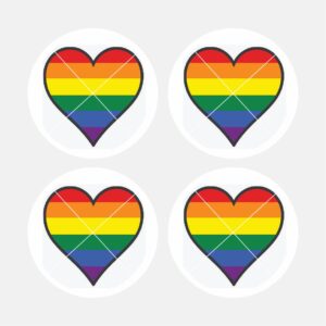 40026 Rainbow Hearts x4