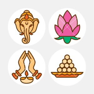 40186 India Culture Icons