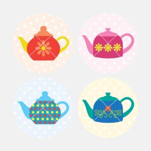 40219 Colorful Teapots