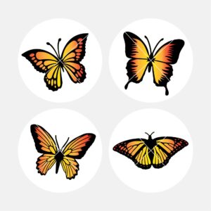 40222 Butterflies Orange