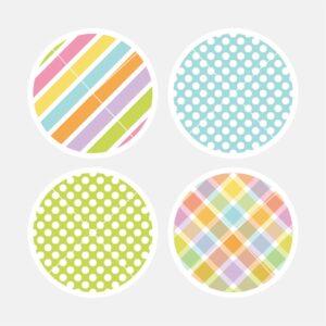 40110 Geometric Blue Lime