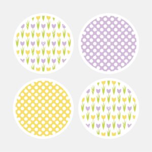 40112 Tulips Purple Yellow