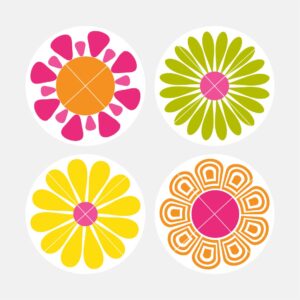 40120 Geo Flowers Multi