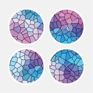 40132 Stained Glass Blue Purple