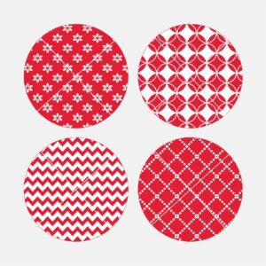 40087 Geometric Red