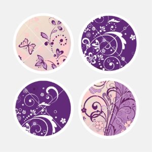 40414 Floral Swirls Purple