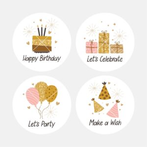 40500 Birthday Gold Foil