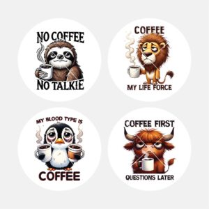 40502 Coffee Cartoon Animals