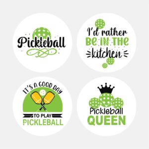 4-pack magnet set with pickleball queen humor