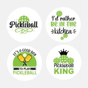 4-pack magnet set with pickleball king humor